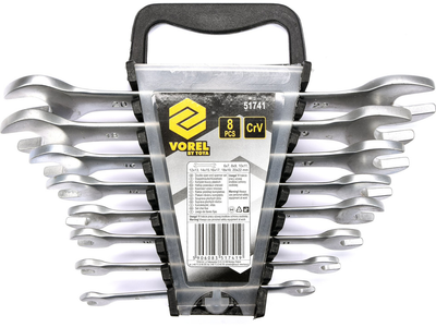 Zestaw kluczy płaskich Vorel 8 szt 6-22 mm satyna 51741 (5906083517419)