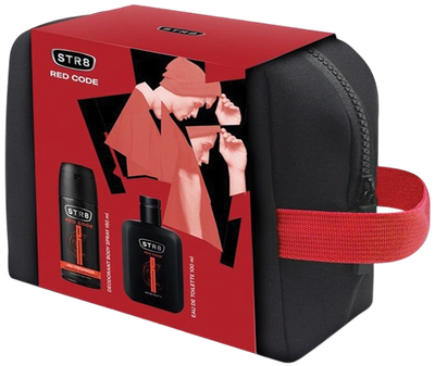 Zestaw męski STR8 Red Code woda toaletowa 100 ml + dezodorant 150 ml + kosmetyczka (5201314185192)