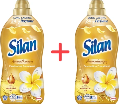 Упаковка кондиціонерів для білизни Silan Aromatherapy Захоплюючий Френджіпані 1100 мл + 1100 мл (9000101584080/9000101584080)