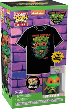 Zestaw prezentowy Funko Pocket Pop! & Tee Kids Teenage Mutant Ninja Turtles Michelangelo Figurka 4 cm + Koszulka Rozmiar L (889698762083)