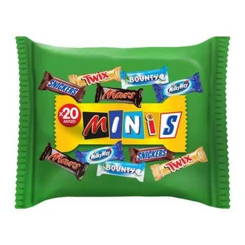 Шоколадные батончики Mars Minis ассорти 20 шт 400 г