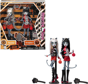 Лялька Mattel Монстер Хай Мяулодія та Пурсефона Репродукція Monster High Meowlody та Purrsephone Creeproduction (HYV88)