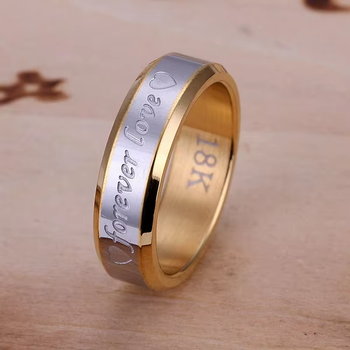 Кільце з гравіюванням зі стерлінгового срібла 925 проби «Forever Love» Dawapara р.18 мм