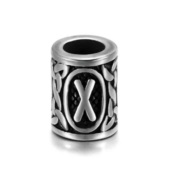 Бусина с руной Викингов для дредов, бороды и волос 8*13*5 мм Viking 1 шт/G-Gebo