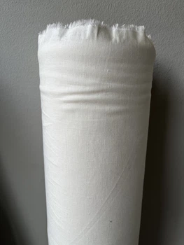 Молочная костюмная льняная ткань, 55% LINEN 45% VISCOSE цвет 1403
