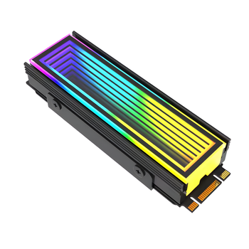 ARGB радиатор охлаждения для M.2 SSD 2280 алюминиевый с подсветкой 5V ARGB Sync