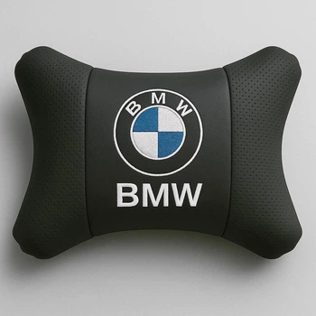 Автомобільна подушка під шию на підголівник з логотипом BMW