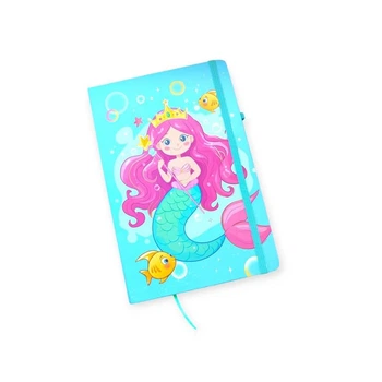 Блокнот на гумці А5 13.6×20.8 cm, 80 арк.,тверда обкладинка Mermaid, дизайн 3 (762473ML-3)