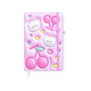 Блокнот на гумці А5 13.6×20.8 cm, 80 арк.,тверда обкладинка Kiddy sweet, дизайн 2 (761254ML-2)