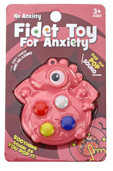 Zabawka antystresowa Pop It Lean Toys Dinozaur sensoryczny kieszonkowy Różowy 17760 (5905991006107)