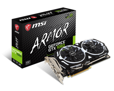 Відеокарта GeForce GTX 1060 Armor OCV1 6GB GDDR5 (GeForce GTX 1060 ARMOR 6G OCV1:5)