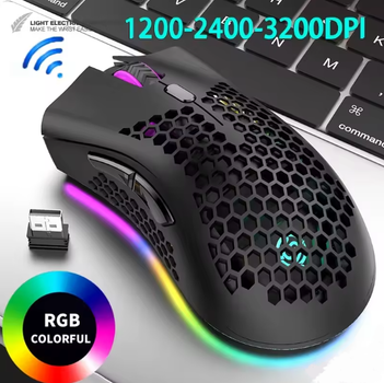 Беспроводная мышь Viper BM600 Черная 1600 dpi RGB с подсветкой