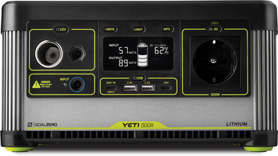 Зарядна станція Goal Zero Yeti 500X / 500 Вт / 505 Вт⋅год / Li-ion NMC (YETI 500X 36110)