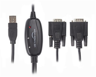 Кабель Viewcon USB - 2хCOM (M/M), 9+25pin, 1.4 м, Black (VE591) Чорний 31280