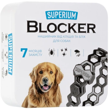 Ошейник от блох и клещей SUPERIUM противопаразитарный для собак 70 см (9109collar)