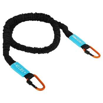 Эспандер трубчатый с карабином в защитном рукаве RESISTANCE TUBE LiveUp LP8401-XL