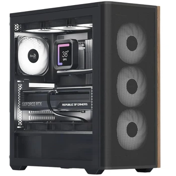 Корпус Aerocool D501A-G-BK-v2 Black без БП (ACCM-DS01043.11)