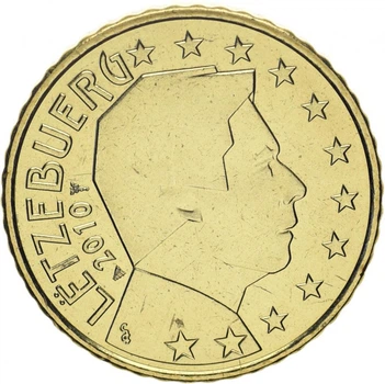 Монета Люксембург 50 центів 2010 UNC