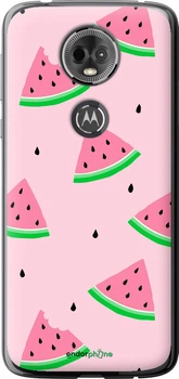 Силиконовый чехол на Motorola Moto E5 Plus Розовый арбуз "4314u-1412-70447"