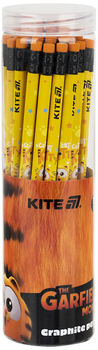 Набір графітних олівців Kite Garfield HB Тригранний з гумкою 36 шт (GF25-046)