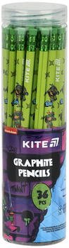 Набір графітних олівців Kite Ninja Turtles Тригранний з гумкою HB 36 шт (NT25-046)