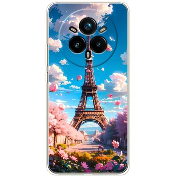 Силиконовый Чехол с Картинкой для Realme 14 Pro Plus Принт (Париж, Эйфелева Башня) (65678-ysm035)