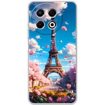 Силиконовый Чехол с Картинкой для Tecno Spark 30 Pro Принт (Париж, Эйфелева Башня) (65673-ysm035)