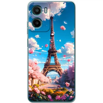 Силиконовый Чехол с Картинкой для Motorola G05 Принт (Париж, Эйфелева Башня) (65607-ysm035)