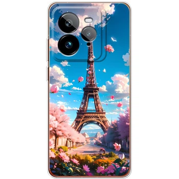 Силиконовый Чехол с Картинкой для Realme GT 7 Pro Принт (Париж, Эйфелева Башня) (65747-ysm035)