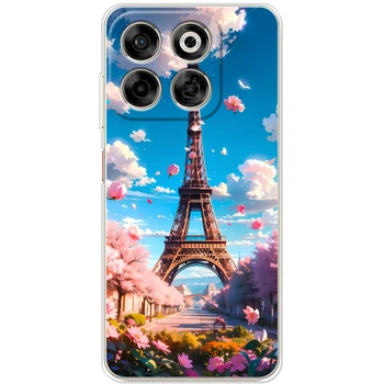 Силиконовый Чехол с Картинкой для ZTE Blade V70 Принт (Париж, Эйфелева Башня) (65650-ysm035)