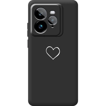 Силіконовий Чорний Чохол з Картинкою для Realme GT 7T Принт (Серце) (65747-ysb82)