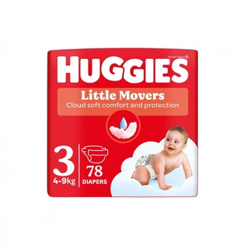 Подгузники Huggies Little Movers 3 (5-9 кг) Mega 78 шт (5029053548760) (152982)