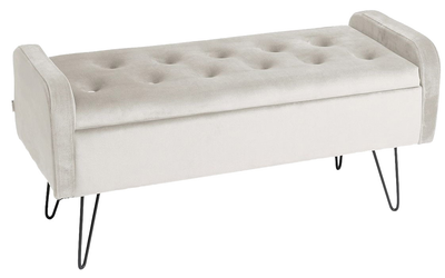 Банкетка Homla VENLO велюрова 100 x 39 x 45 см Бежева (5904183824758)