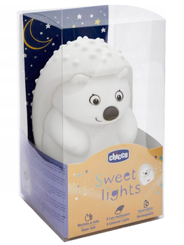 Lampka nocna Chicco Sweet Lights Jeżyk Biały (8058664138289)