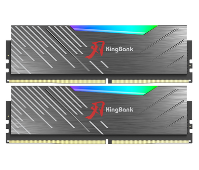 Модуль памяти для компьютера DDR5 32GB (2x16GB) 6400 MHz KingBank Soarblade RGB Black (K5.01.FLM5FD9401)