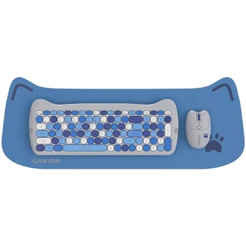 Комплект Canyon HSET-W6 Kitty Edition Wireless UA Blue (CNS-HSETW6BL)