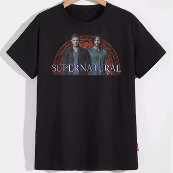 Чоловіча футболка Supernatural брати PG09094 goodreclama S Чорний