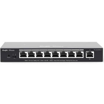 Коммутатор Ruijie Reyee RG-ES209GC-P (8xGE PoE+, 1xGE, max PoE 120W, desktop, steel case, Ruijie Cloud, Web Smart)