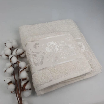 Набір рушників Philippus Platinum Cotton 2 шт Elina Молочний (А295)