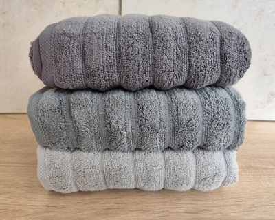 Набір турецьких махрових рушників Cestepe MicroCotton Premium 3 штуки 50x90 Ezgi 9 щільність 600 г/м2