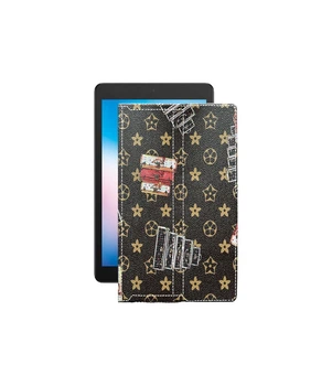 Чохол з екошкіри для планшету Alcatel 3T 8 2020 Луі-Вітон-коричневий