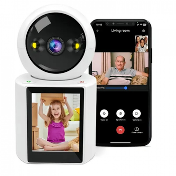 Настольная Wi-Fi видеоняня с экраном 2.8" Wi-Fi камера с видеозвонком ведеокамера с удаленным управлением (VD138)