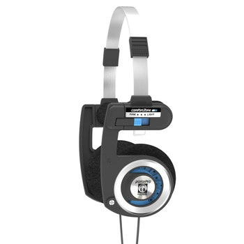 Навушники Koss Porta Pro Classic накладні, кабель 1.2 м, підключення 3.5 мм, чорні зі сріблястими елементами