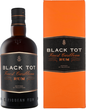 Ром Black Tot Finest Caribbean 0.7 л 46.2% у подарунковій упаковці (5060532805899_5060880924747)