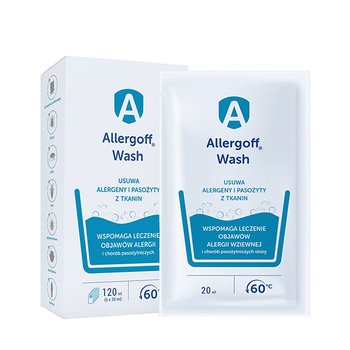 Алергоф для прання (Allergoff Wash) акарицидна добавка для прання при низьких температурах, видаляє алергени 6 х 20 мл
