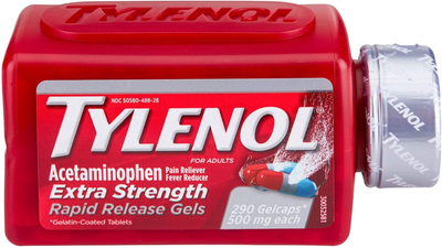 Тайленол парацетамол 500мгTylenol Extra Strenght Rapid Release Gels 290 капсул