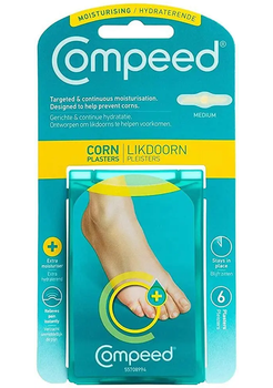 Пластир Compeed від сухих мозолів зволожуючий, середній, 6 шт.