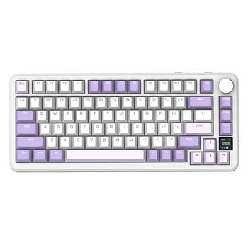 Бездротова механічна клавіатура Attack SHARK X85 PRO (82 клавіші, BT, 2.4 Гц, USB Type-C, дисплей, Lavender)