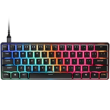 Проводная игровая клавиатура SteelSeries Apex Pro Mini Gen 3 Англ/Укр HyperMagnetic OmniPoint 3.0 OLED RGB Black (64913)