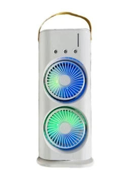Портативний вентилятор розпилювач Raut Double-ended Spray Fan охолоджувач повітря зволожувач настільний міні кондиціонер з водяним туманом LED підсвічуванням нічником 3 швидкості для дому офісу дачі подорожей